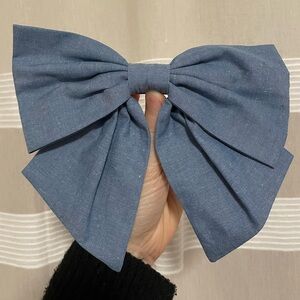 J. Crew Denim Hair Bow Barrette